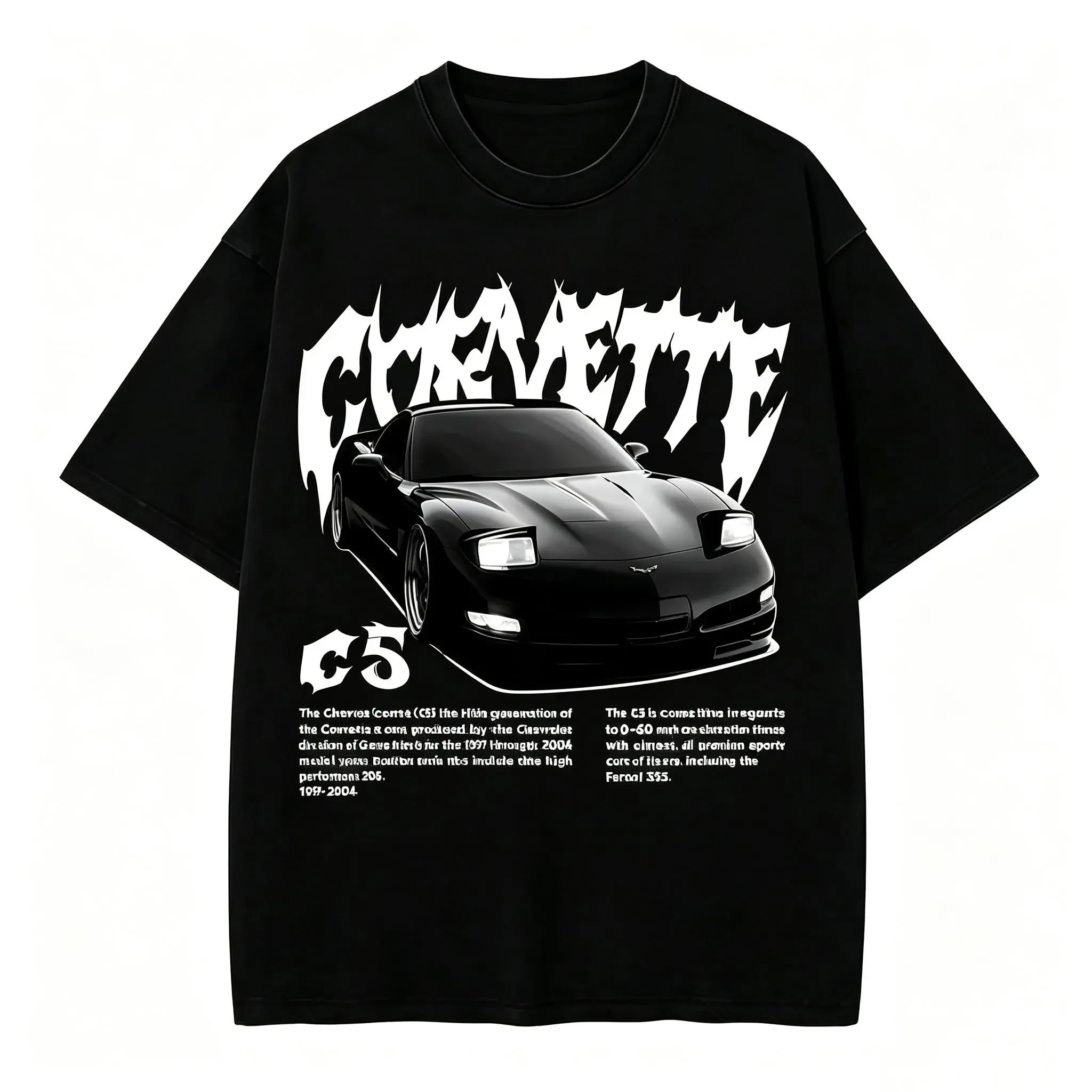 Vintage Fashion Las Vegas - Corvette C5 T-Shirt, Retro Car Graphic