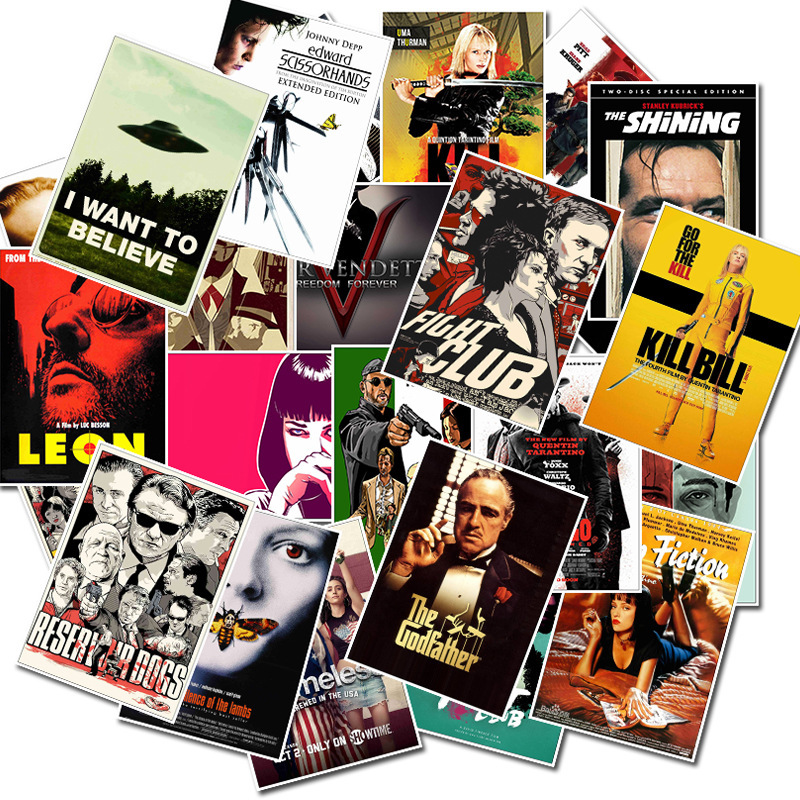 Vintage Fashion Magazines - 25PCS Classic Movie Posters Stickers Pulp