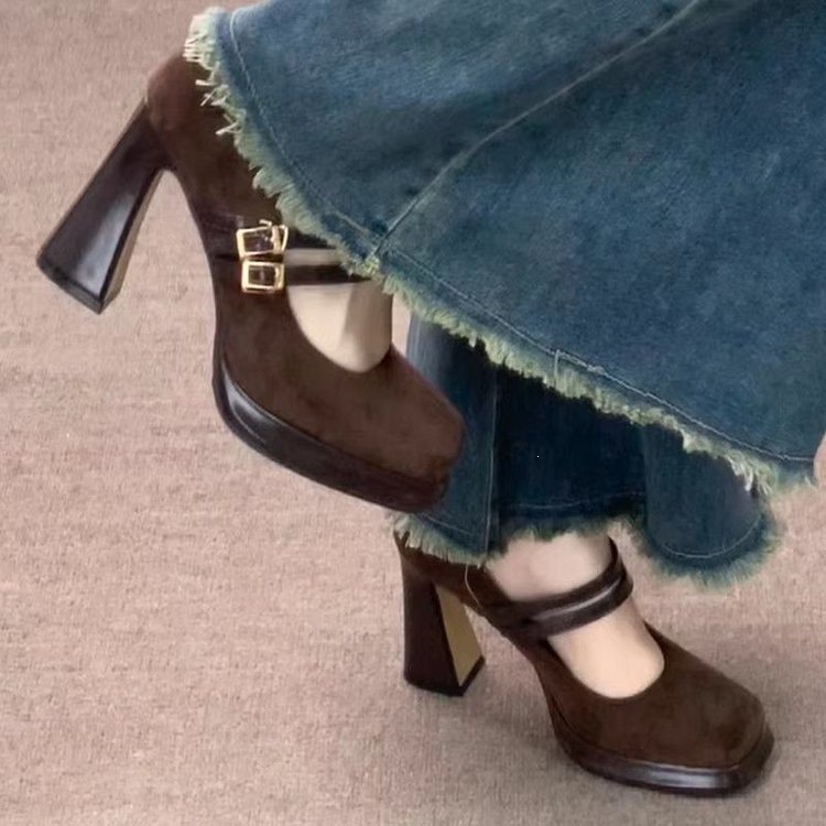 Vintage Thick High Women Mary  - đánh giá và giá Vintage Fashion Aesthetic