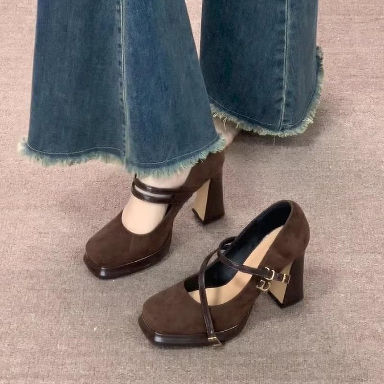 Vintage Thick High Women Mary  - đánh giá và giá Vintage Fashion Aesthetic