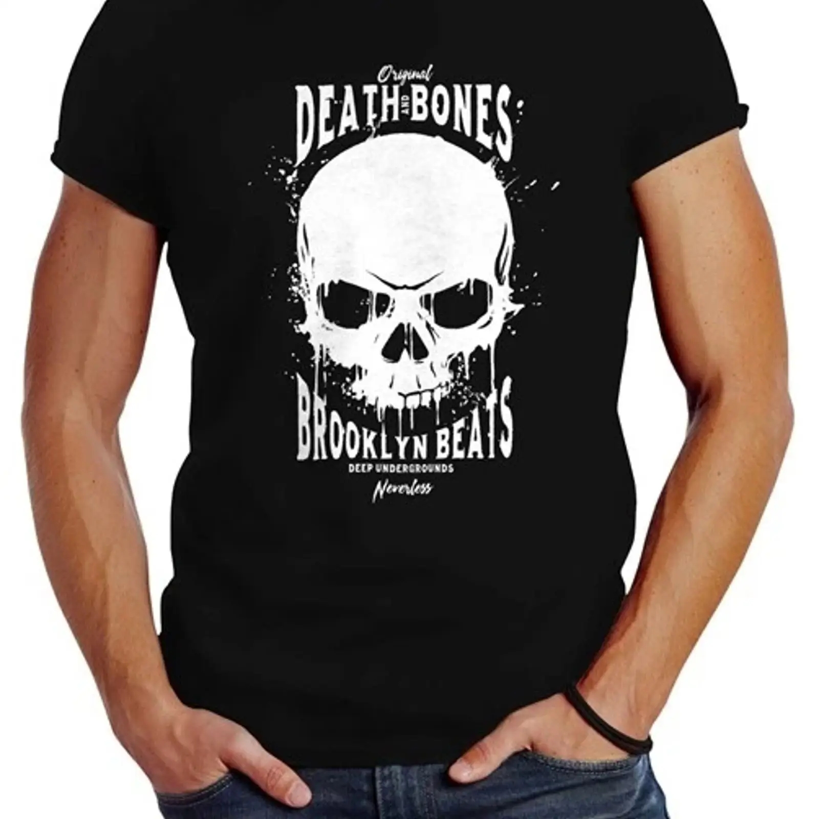 Herren T Shirt Skull Death and - đánh giá và giá Vintage Fashion Herren