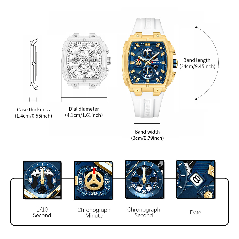 CURREN Luxury Vintage Watch fo - đánh giá và giá Vintage Fashion Aesthetic